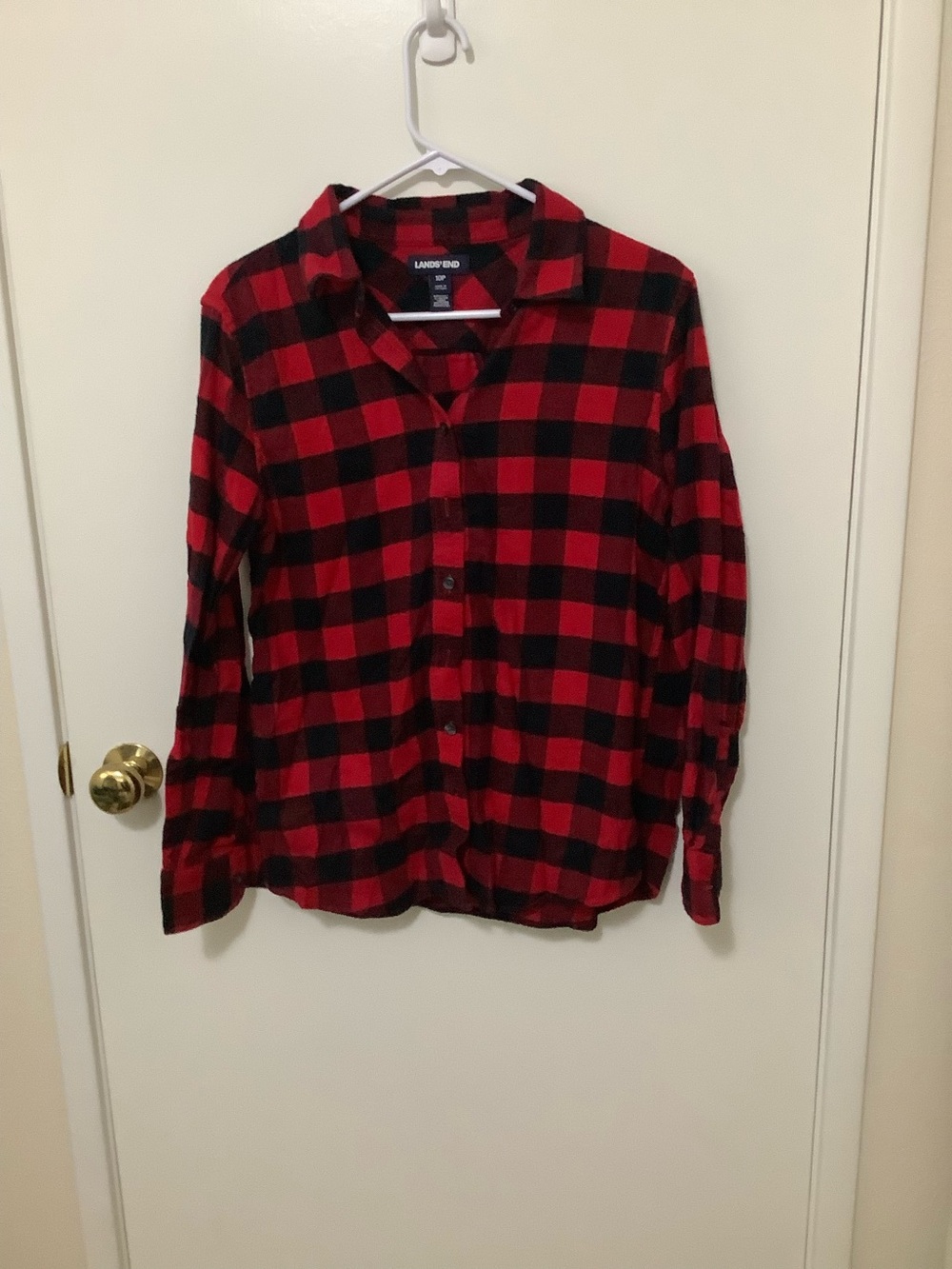 Lands' End Flannel Button-Down Shirt